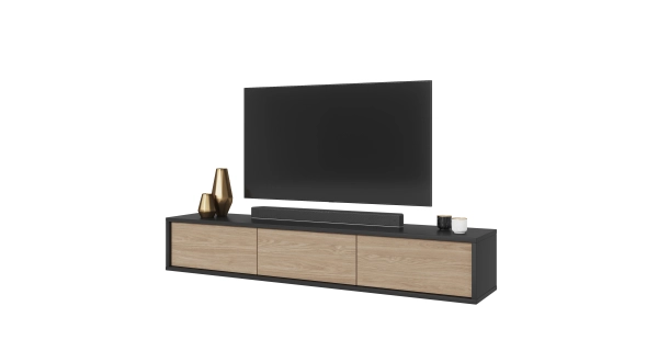 Televizní stolek CELESTIN I, antracit/olejovaný dub