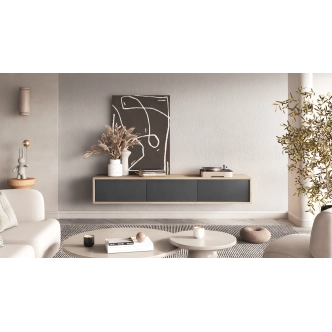 Televizní stolek CELESTIN I, olejovaný dub/antracit