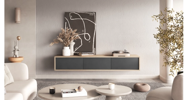 Televizní stolek CELESTIN I, olejovaný dub/antracit