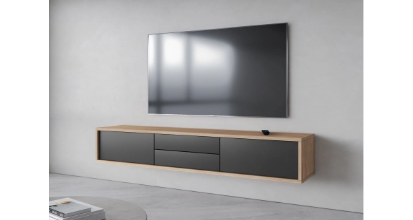 Televizní stolek CELESTIN II, olejovaný dub/antracit