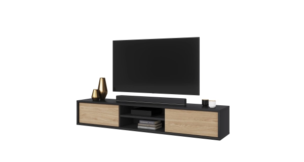 Televizní stolek CELESTIN III, antracit/olejovaný dub