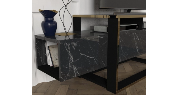 Televizní stolek CETATUIA, marble