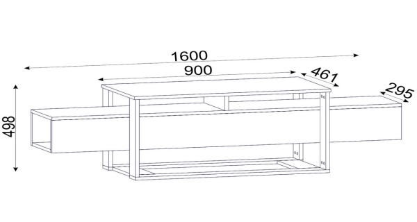 Televizní stolek CETATUIA, marble