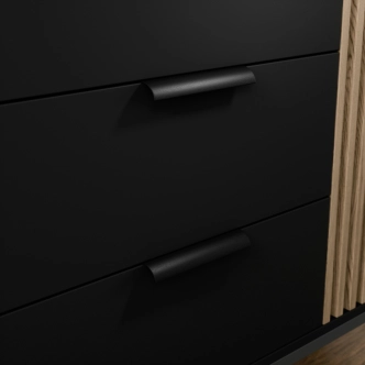 Televizní stolek CHRISTOBEL, černý mat/dub artisan