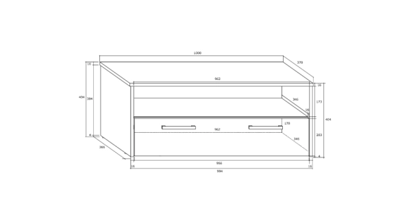 Televizní stolek CLIFTON, bílá/černý lesk, 5 let záruka