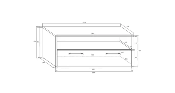 Televizní stolek CLIFTON, černá/černý lesk