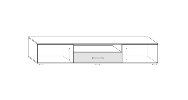 Televizní stolek DAMARA, dub sonoma sv./dub sonoma tm.