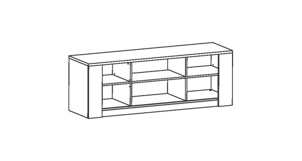 Televizní stolek DETLEFA 2D, champagne dub/beton béžová
