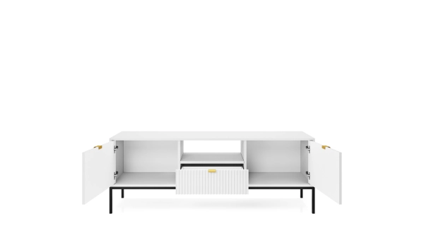 Televizní stolek DIPETALA, bílá