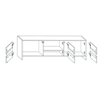 Televizní stolek DUSTLIK, dub sonoma