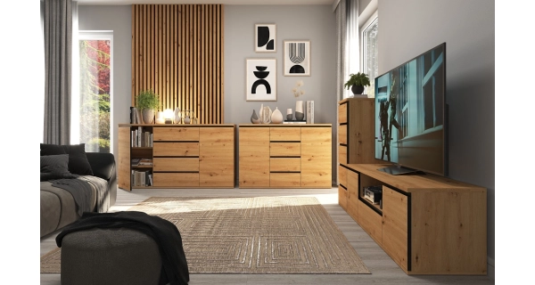 Televizní stolek DYMAS, dub artisan