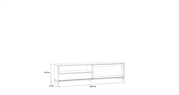 Televizní stolek FARETTO, dub mauvela/šedá, 5 let záruka