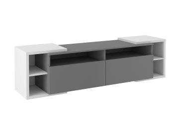 Televizní stolek FEDOR 2F, antracit/světle šedá