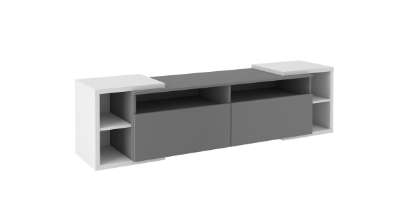 Televizní stolek FEDOR 2F, antracit/světle šedá