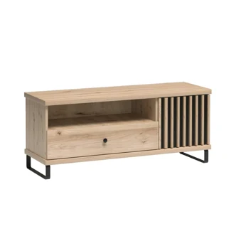 Televizní stolek FRAGILIS 1D1S, dub artisan/černá