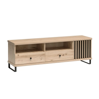 Televizní stolek FRAGILIS 1D2S, dub artisan/černá