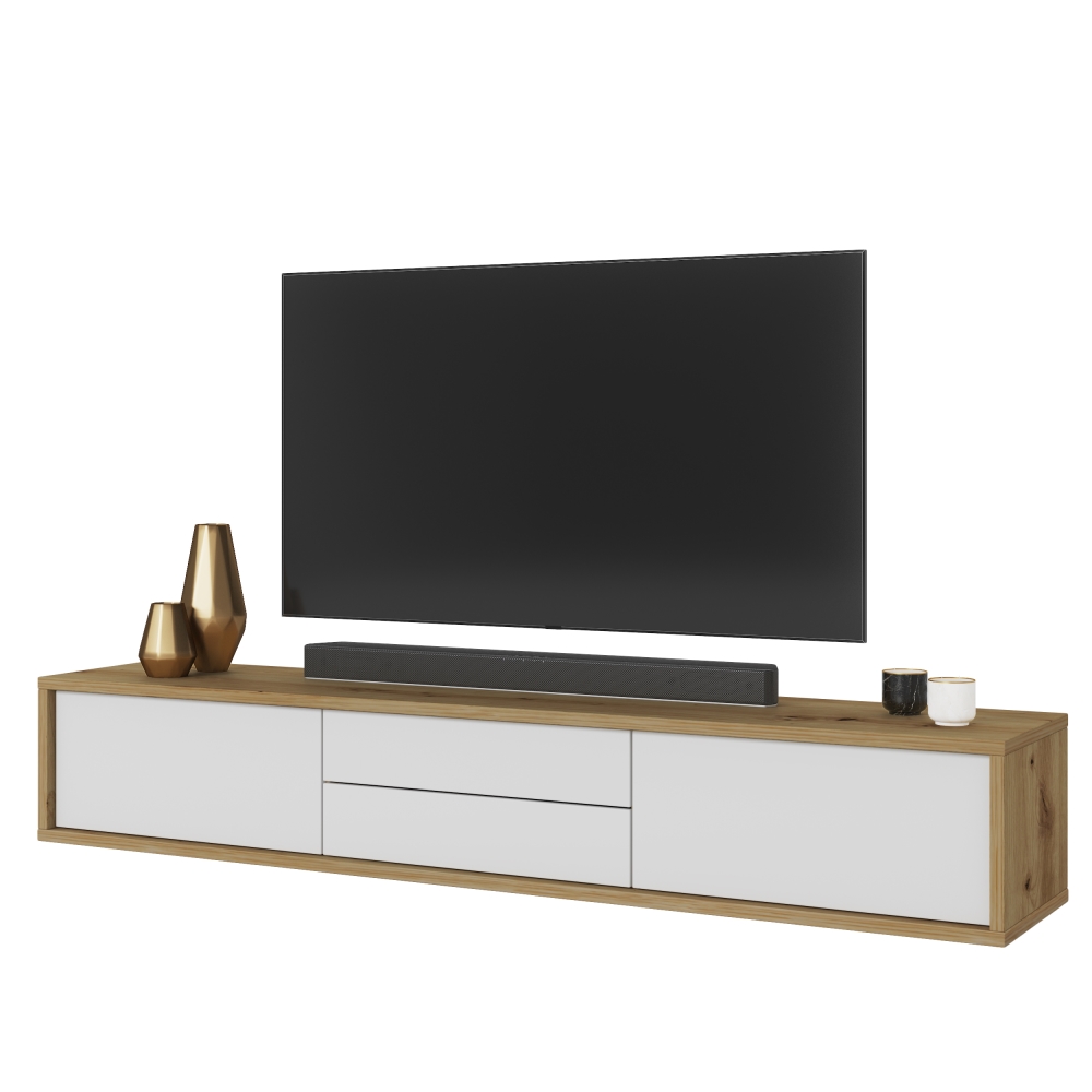Televizní stolek CELESTIN II, dub artisan/bílá