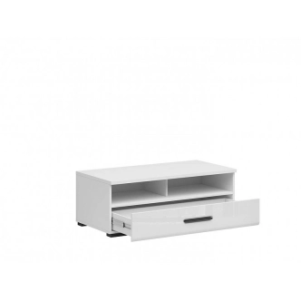 Televizní stolek GIUSEPPE, bílá/bílý lesk