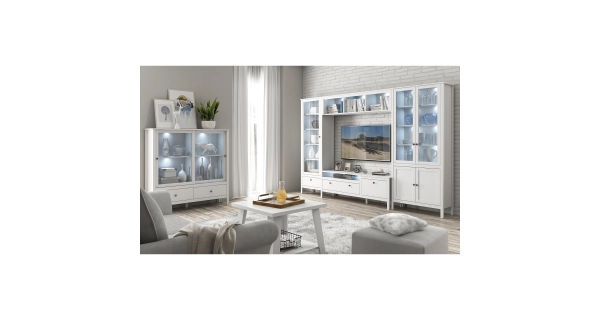 Televizní stolek GLOMERATA, bílá