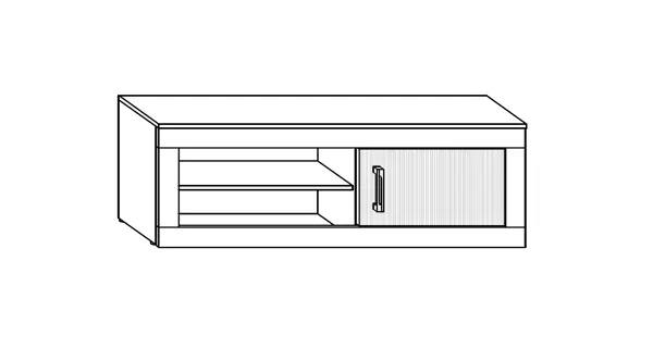 Televizní stolek GOUDINI 1D, craft bílý/craft zlatý