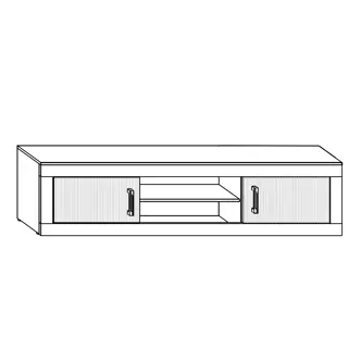 Televizní stolek GOUDINI, dub burgundský/bílý lesk, 5 let záruka