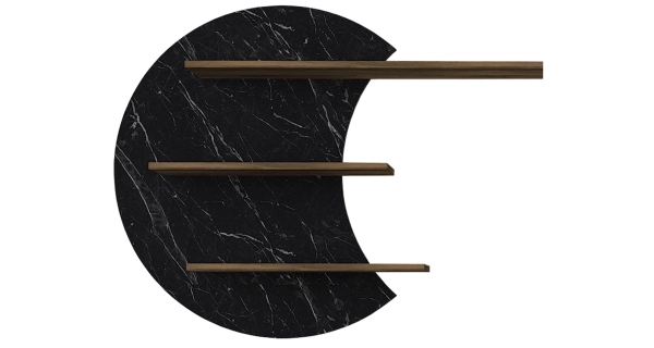 Televizní stolek HALIN s policí, vlašský ořech/marble 