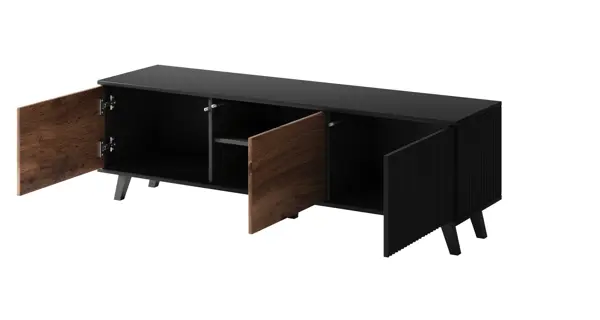 Televizní stolek HOLLIS RTV1, dub wotan/černá