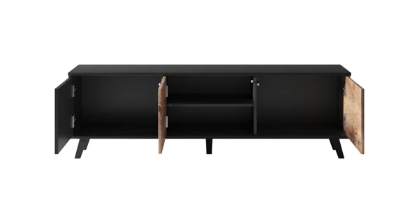 Televizní stolek HOLLIS RTV1, dub wotan/černá