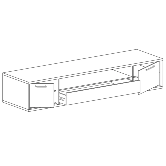 Televizní stolek IPPOLITO 2, dub hickory