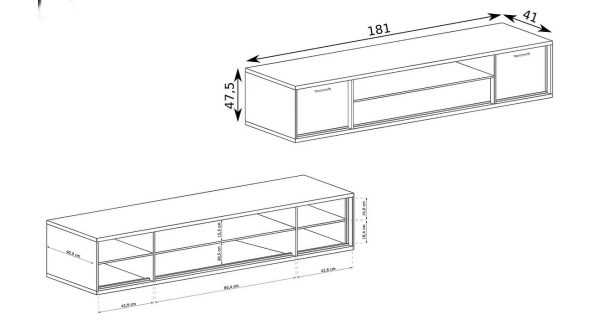 Televizní stolek IPPOLITO 2, dub hickory