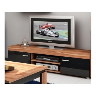 Televizní stolek IRUS, švestka/černý lesk, 5 let záruka