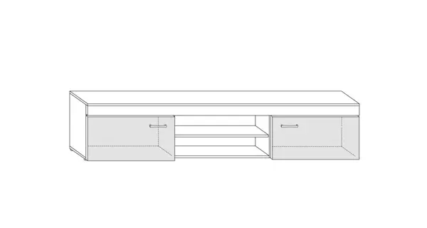 Televizní stolek IRUS, švestka/černý lesk, 5 let záruka