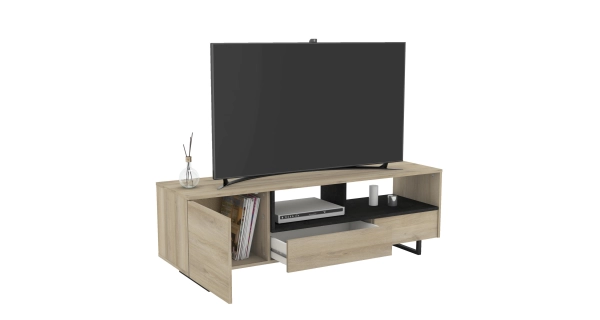 Televizní stolek JUCUNDA,dub kronberg/asfalt