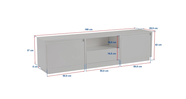 Televizní stolek KALLAN, atlantská borovice