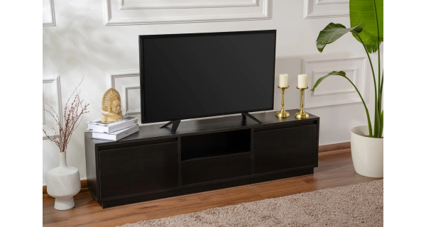 Televizní stolek KALLAN, černé dřevo