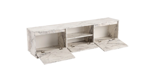 Televizní stolek KALLAN, mramor