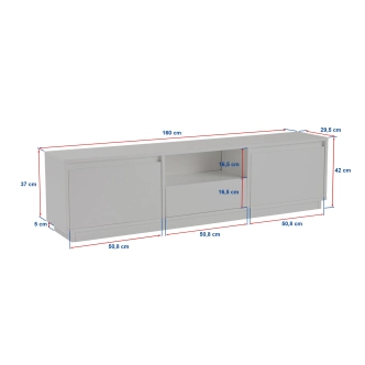 Televizní stolek KALLAN, travertin