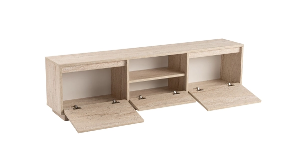 Televizní stolek KALLAN, travertin