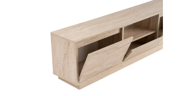 Televizní stolek KALLAN, travertin