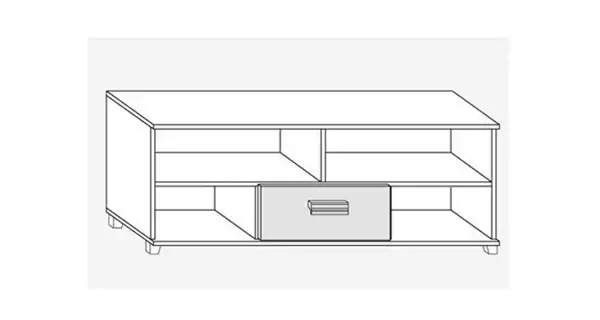 Televizní stolek KEATING, dub sonoma/bílý lesk