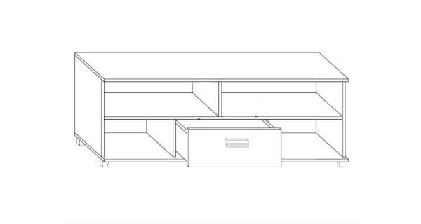 Televizní stolek KEATING, dub sonoma/grafit, 5 let záruka