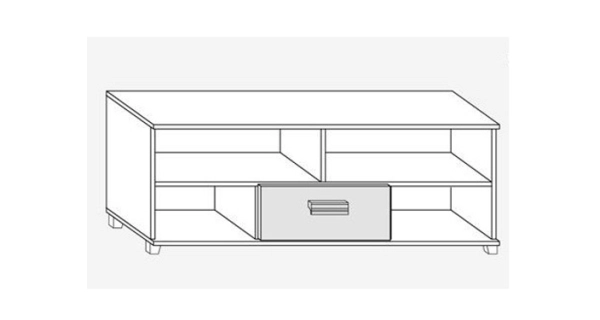 Televizní stolek KEATING, švestka wallis/černý lesk, 5 let záruka