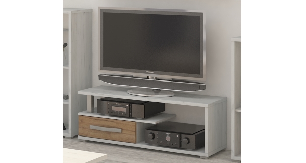 Televizní stolek LEHUA, craft bílý/craft zlatý, 5 let záruka
