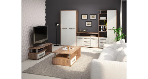 Televizní stolek LEHUA, craft tobaco/craft bílý, 5 let záruka