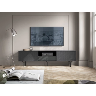 Televizní stolek MOKIHANA, černý grafit