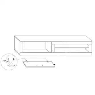 Televizní stolek MOLTENO, dub sonoma/bílý lesk