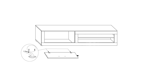 Televizní stolek MOLTENO NEW, dub sonoma/dub sonoma tmavý, 5 let záruka