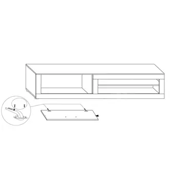 Televizní stolek MOLTENO NEW, dub sonoma/dub sonoma tmavý