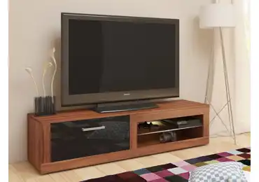 Televizní stolek MOLTENO NEW, švestka wallis/černý lesk