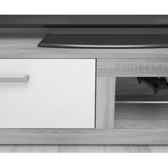 Televizní stolek MOLTENO NEW, švestka wallis/černý lesk